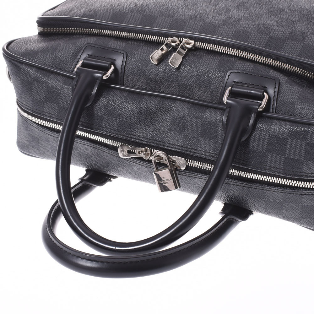 Louis Vuitton Graphite Gray Damier Black Business Ikar Canvas Bag - Picture 3 of 12